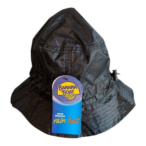Banana Boat Accessories - 🌧️ Banana Boat Water-Resistant Rain Hat – Black – OS – New With Tags